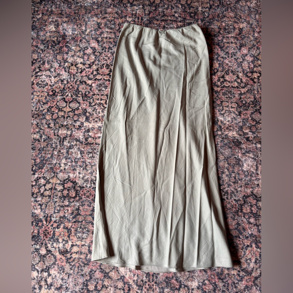 Stella Sage Green Slip Maxi Skirt